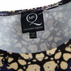 McQ by Alexander McQueen Multicolor Snake Skin Print Sleeveless Dress M