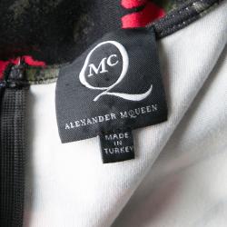 Pre Owned فستان أم سي كيو باي أليكساندر ماكوين طباعة كالديسكوب فراشة متعدد الألوان بأكمام قصيرة M