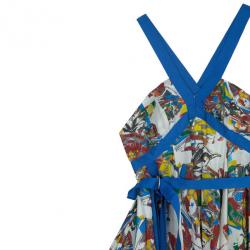 Pre Owned فستان ميدي أم سي كيو باي اليكساندر ماكوين طبع متعدد الألوان M