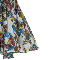 Pre Owned فستان ميدي أم سي كيو باي اليكساندر ماكوين طبع متعدد الألوان M