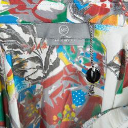 Pre Owned فستان ميدي أم سي كيو باي اليكساندر ماكوين طبع متعدد الألوان M