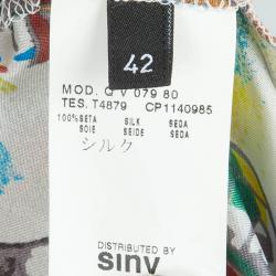 Pre Owned فستان ميدي أم سي كيو باي اليكساندر ماكوين طبع متعدد الألوان M