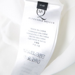 Pre Owned McQ by Alexander McQueen White Draped Asymmetric Handkerchief Skirt L