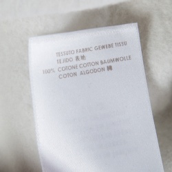 Pre Owned McQ By Alexander McQueen Grey Flocked Swallow Sweatshirt S