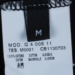 Pre Owned تي شيرت أم سي كيو باي اليكساندرماكوين طباعة قفص صدري أسود M