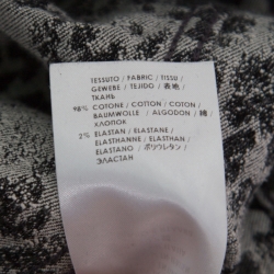 Pre Owned فستان إم سي كيو باي أليكساندر ماكوين دينم جاكار رصاصي نقشة الفهد بلا أكمام M