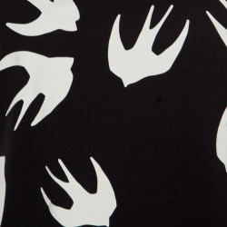 Pre Owned McQ by Alexander McQueen Black Swallow Printed Cotton T- Shirt XL