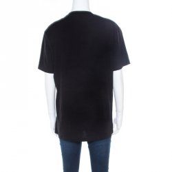 Pre Owned McQ by Alexander McQueen Black Glitch Bunny Printed Cotton T-Shirt L