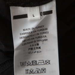 Pre Owned McQ by Alexander McQueen Black Glitch Bunny Printed Cotton T-Shirt L