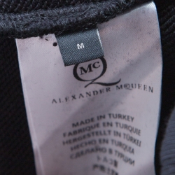 Pre Owned McQ by Alexander McQueen Black Crew Neck Glitter Sweatshirt M