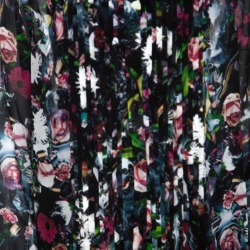 Pre Owned McQ by Alexander McQueen Multicolor Floral Print Silk Sheer Shirt L