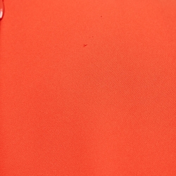 Pre Owned McQ by Alexander McQueen Orange Embellished Collar Cady Flared Dress M