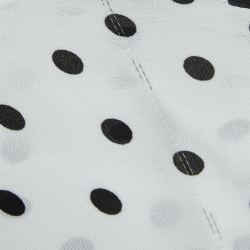 Pre Owned McQ by Alexander McQueen White Polka Dot Print Chiffon Short Dress S