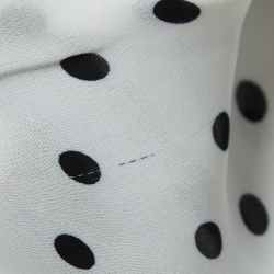 Pre Owned McQ by Alexander McQueen White Polka Dot Print Chiffon Short Dress S