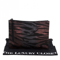 Pre Owned MCQ by Alexander McQueen Multicolor Printed Leather Envelop Clutch