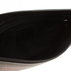 Pre Owned MCQ by Alexander McQueen Multicolor Printed Leather Envelop Clutch