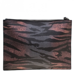 Pre Owned MCQ by Alexander McQueen Multicolor Printed Leather Envelop Clutch