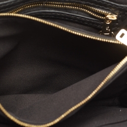 Pre Owned McQ by Alexander McQueen Black Textured Leather Shoulder Bag