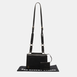 Pre Owned McQ by Alexander McQueen Black Textured Leather Shoulder Bag