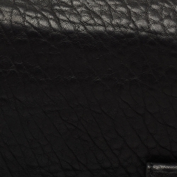 Pre Owned McQ by Alexander McQueen Black Textured Leather Shoulder Bag