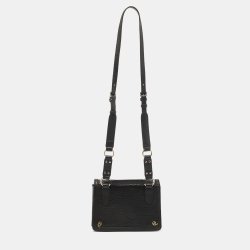 Pre Owned McQ by Alexander McQueen Black Textured Leather Shoulder Bag