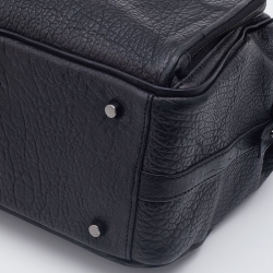 Pre Owned McQ by Alexander McQueen Black Textured Leather Satchel