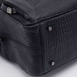 Pre Owned McQ by Alexander McQueen Black Textured Leather Satchel