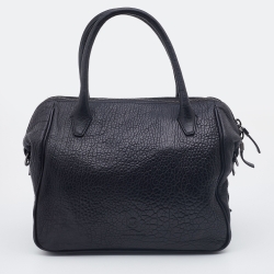 Pre Owned McQ by Alexander McQueen Black Textured Leather Satchel