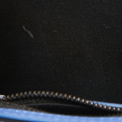 Pre Owned McQ by Alexander McQueen Blue Pebbled Leather Simple Fold Shoulder Bag