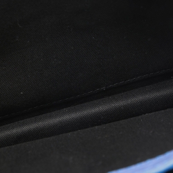 Pre Owned McQ by Alexander McQueen Blue Pebbled Leather Simple Fold Shoulder Bag