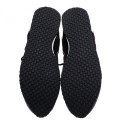 مملوكة مسبقًا McQ by Alexander McQueen Houndstooth Canvas and Leather Sneakers Size 41