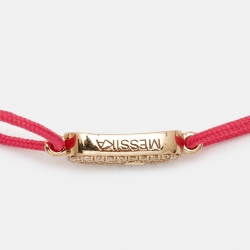 Messika Move Uno Pink Cord Diamond 18k Rose Gold Bracelet
