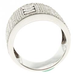 Messika Move Joaillerie Pave Diamond 18k White Gold Ring Size 52