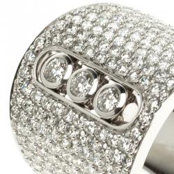 Messika Move Joaillerie Pave Diamond 18k White Gold Ring Size 52