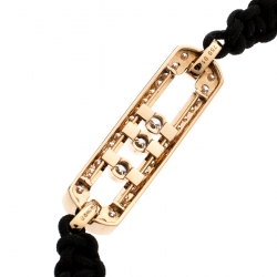 Messika Move Pave Diamonds 18k Rose Gold Adjustable Cord Bracelet