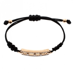 Messika Move Pave Diamonds 18k Rose Gold Adjustable Cord Bracelet
