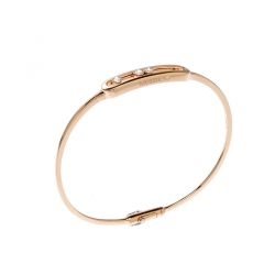 Messika Move Diamond 18k Rose Gold Narrow Bangle Bracelet