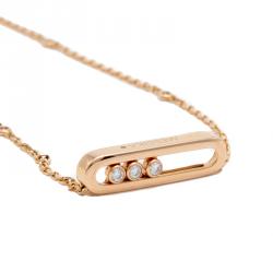 Messika 18K Rose Gold Move Diamond Necklace