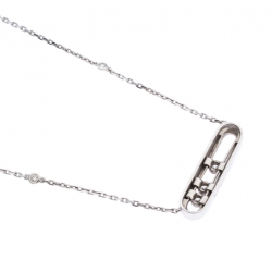 Pre Owned Messika Baby Move Pavé Diamond 18k White Gold Pendant Necklace
