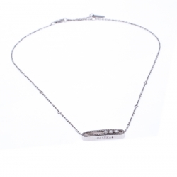 Pre Owned Messika Baby Move Pavé Diamond 18k White Gold Pendant Necklace