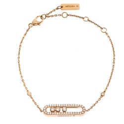 Messika Baby Move Diamond Pavé 18K Rose Gold Bracelet
