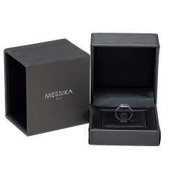 Messika Move Uno Pave Diamond 18K White Gold Ring Size 50.5