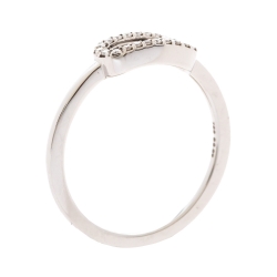 Messika Move Uno Pave Diamond 18K White Gold Ring Size 50.5