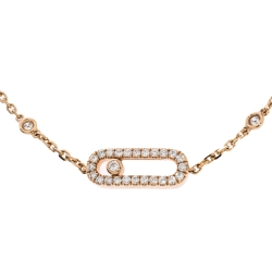 Messika Move Uno Pavé Diamond 18K Rose Gold Bracelet