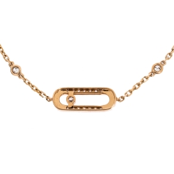 Messika Move Uno Pavé Diamond 18K Rose Gold Bracelet