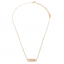 Pre Owned Messika Baby Move Diamond 18K Rose Gold Necklace