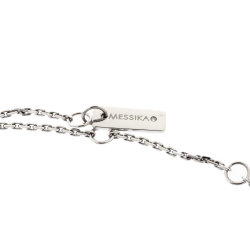 Pre Owned Messika Move Uno Pave Diamond 18K White Gold Necklace