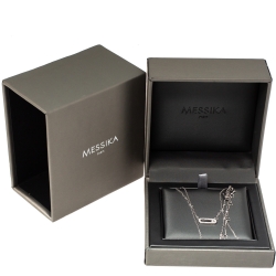 Pre Owned Messika Move Uno Pave Diamond 18K White Gold Necklace