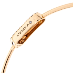 Messika Move Uno Diamond 18K Rose Gold Thin Bangle Bracelet S