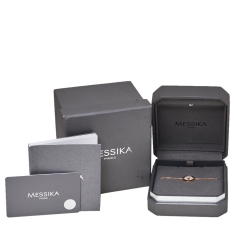 Pre Owned Messika Lucky Move Pave Diamond 18K Rose Gold Chain Link Bracelet